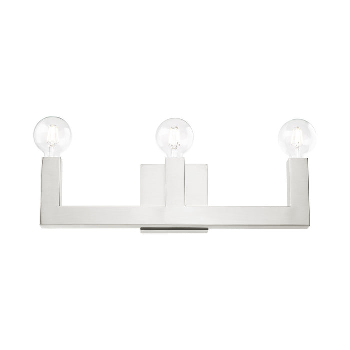 Livex Lighting 16813-91 Three Light Vanity, Brushed Nickel