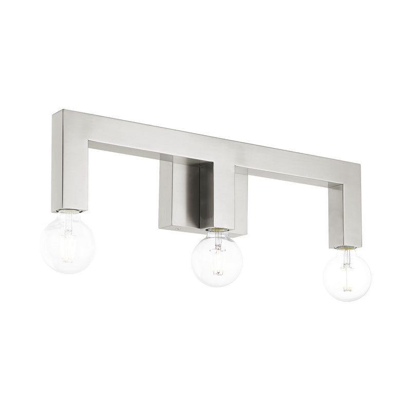 Livex Lighting 16813-91 Three Light Vanity, Brushed Nickel