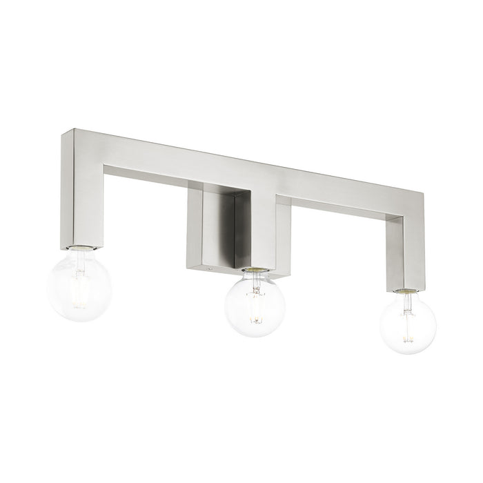 Livex Lighting 16813-91 Three Light Vanity, Brushed Nickel
