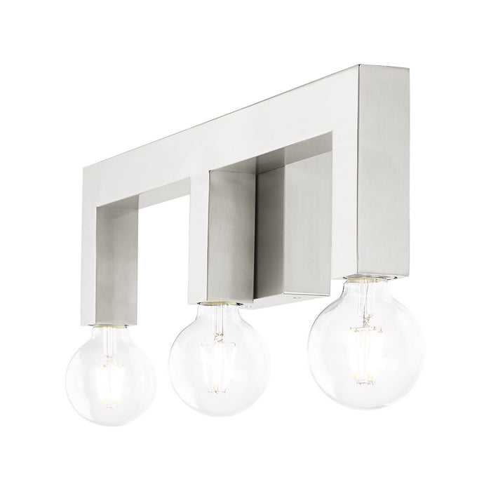 Livex Lighting 16813-91 Three Light Vanity, Brushed Nickel