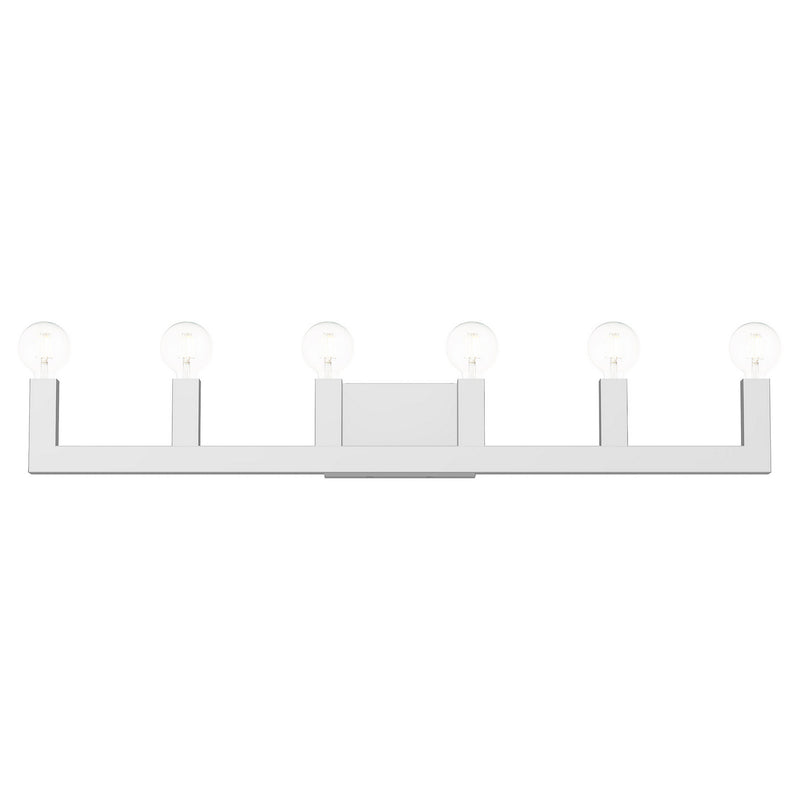 Livex Lighting 16815-05 Six Light Vanity, Polished Chrome