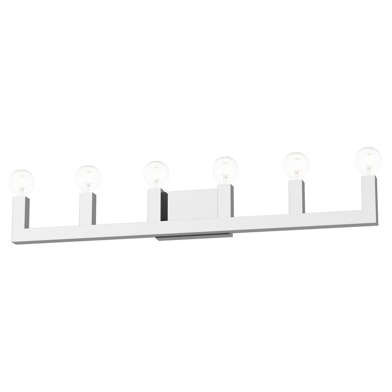Livex Lighting 16815-05 Six Light Vanity, Polished Chrome