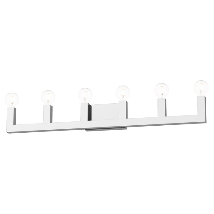 Livex Lighting 16815-05 Six Light Vanity, Polished Chrome