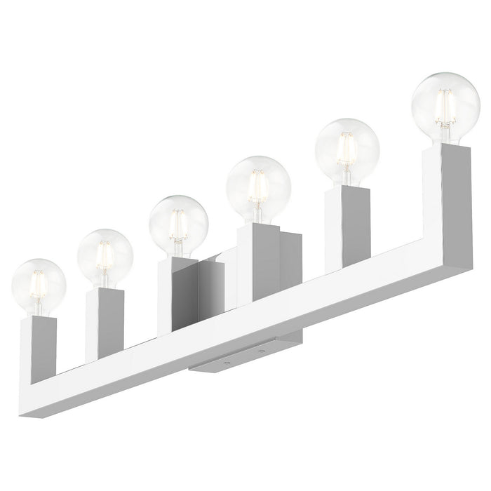 Livex Lighting 16815-05 Six Light Vanity, Polished Chrome