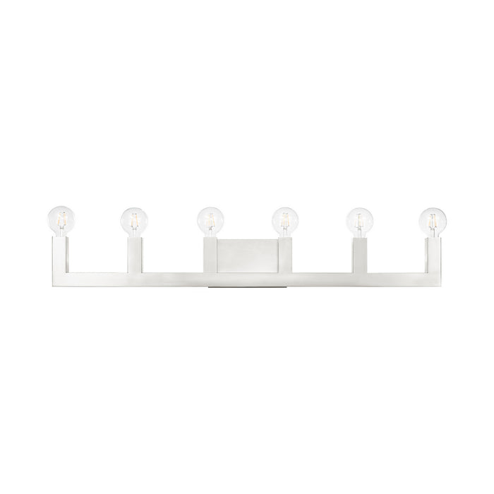 Livex Lighting 16815-91 Six Light Vanity, Brushed Nickel