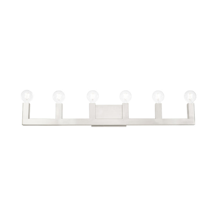 Livex Lighting 16815-91 Six Light Vanity, Brushed Nickel