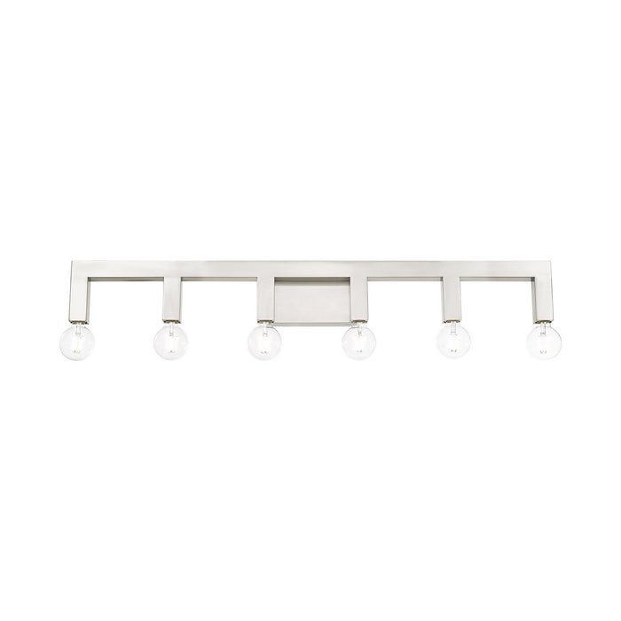 Livex Lighting 16815-91 Six Light Vanity, Brushed Nickel
