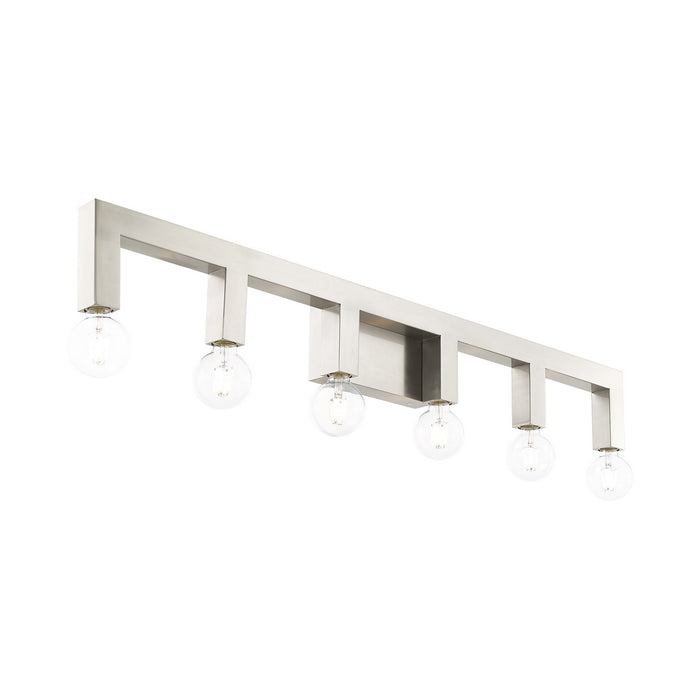 Livex Lighting 16815-91 Six Light Vanity, Brushed Nickel