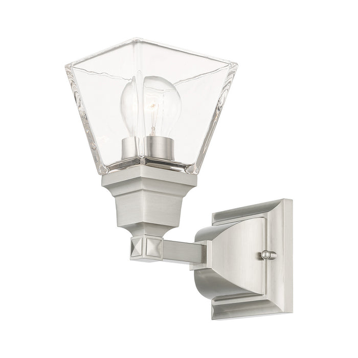 Livex Lighting 17171-91 One Light Wall Sconce, Brushed Nickel