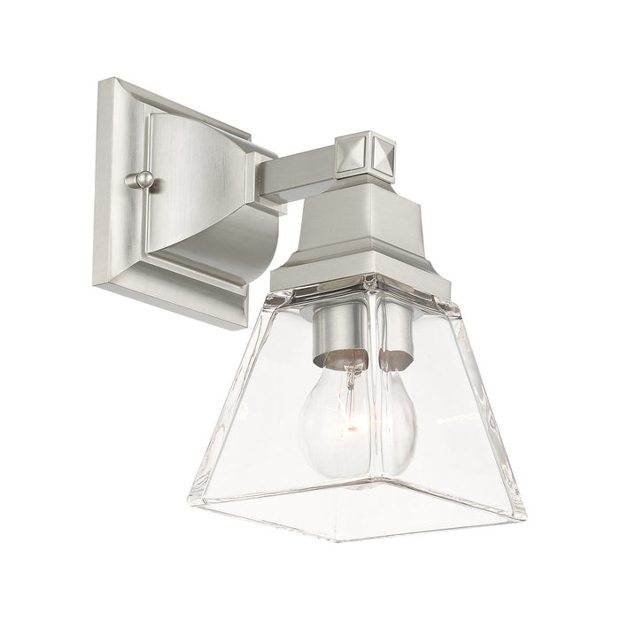 Livex Lighting 17171-91 One Light Wall Sconce, Brushed Nickel