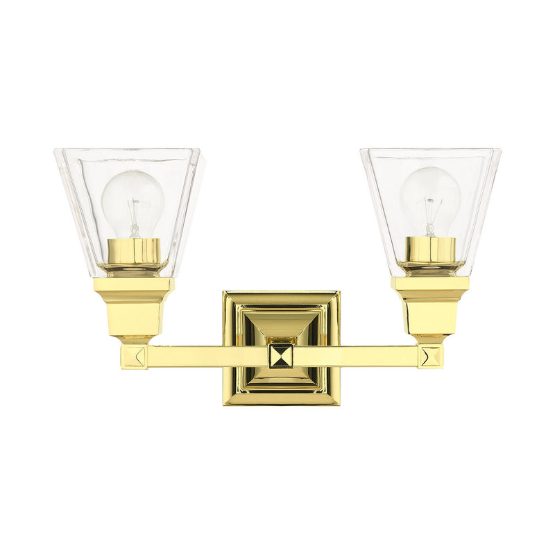 Livex Lighting 17172-02 Two Light Vanity, Polished Brass