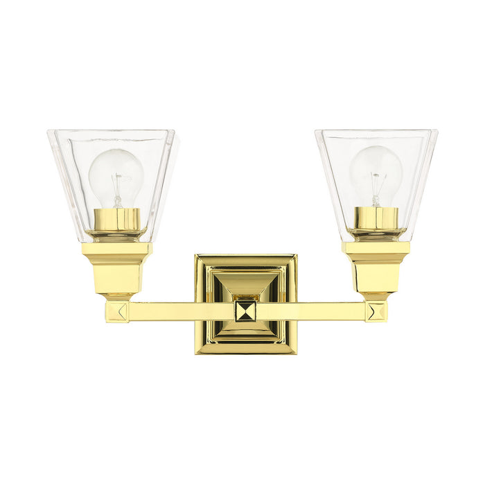 Livex Lighting 17172-02 Two Light Vanity, Polished Brass