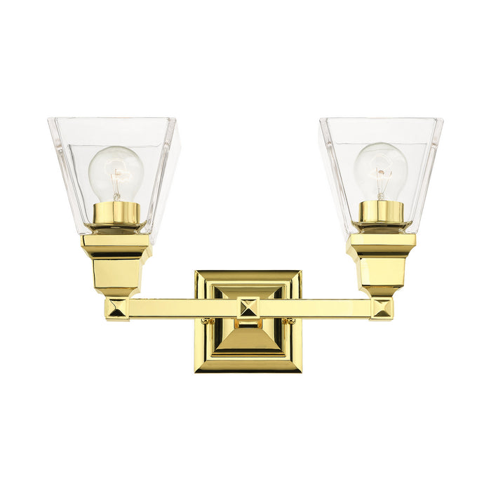 Livex Lighting 17172-02 Two Light Vanity, Polished Brass