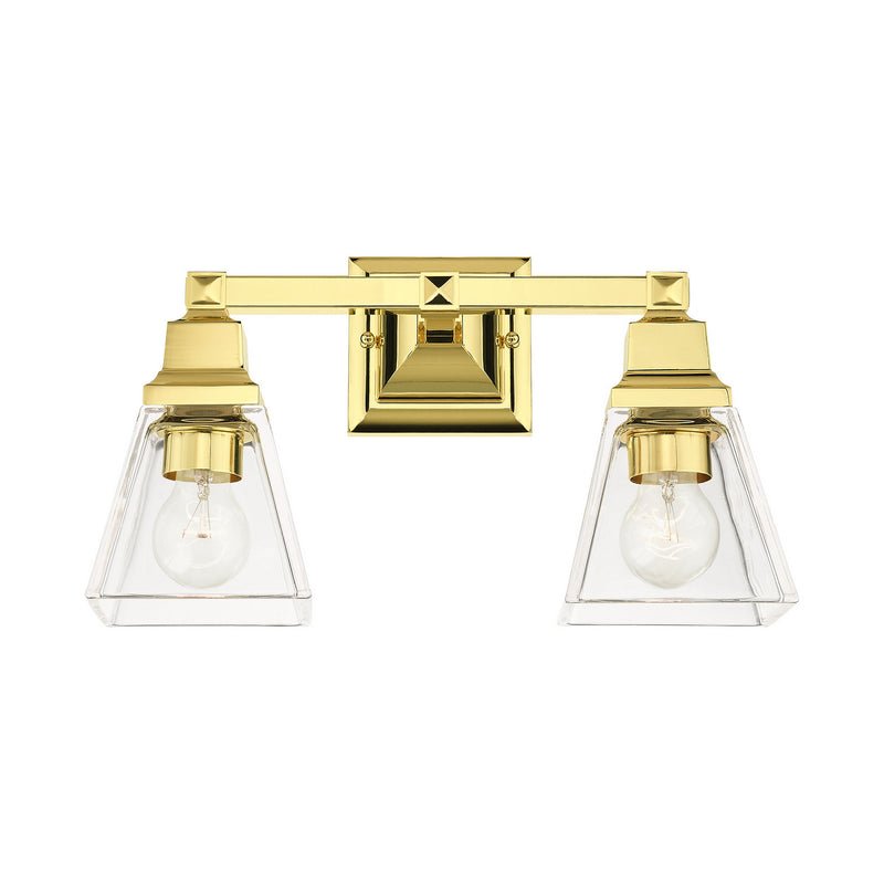 Livex Lighting 17172-02 Two Light Vanity, Polished Brass