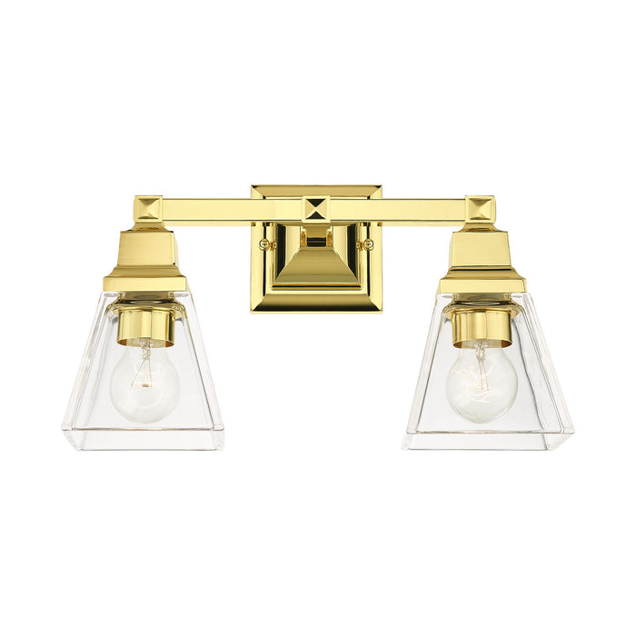Livex Lighting 17172-02 Two Light Vanity, Polished Brass
