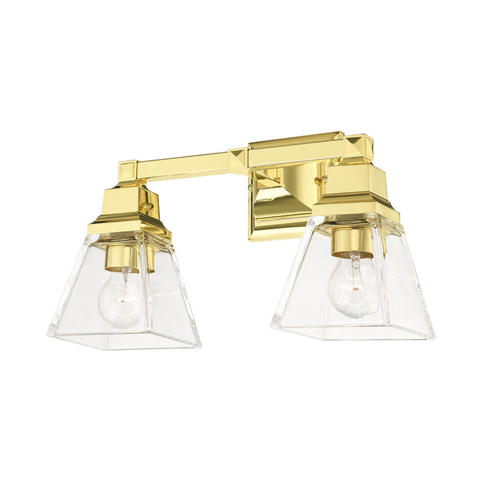 Livex Lighting 17172-02 Two Light Vanity, Polished Brass