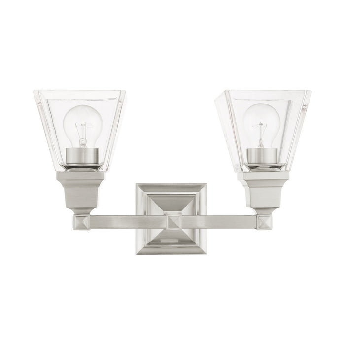 Livex Lighting 17172-91 Two Light Vanity, Brushed Nickel