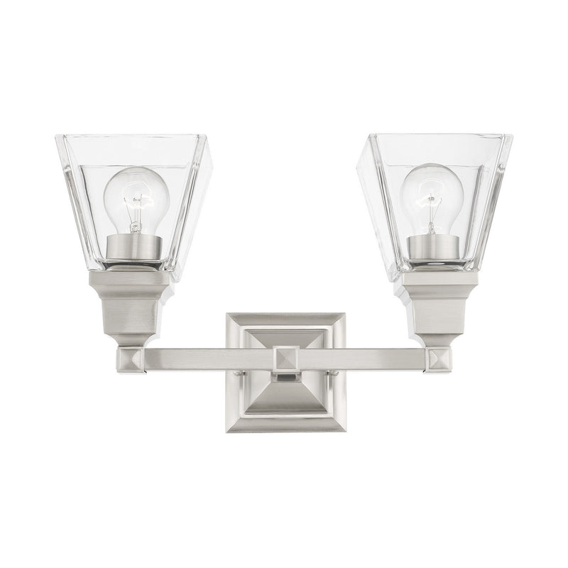 Livex Lighting 17172-91 Two Light Vanity, Brushed Nickel