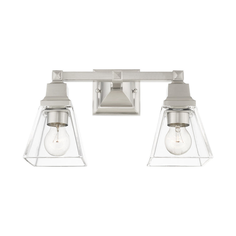 Livex Lighting 17172-91 Two Light Vanity, Brushed Nickel
