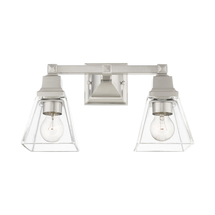 Livex Lighting 17172-91 Two Light Vanity, Brushed Nickel