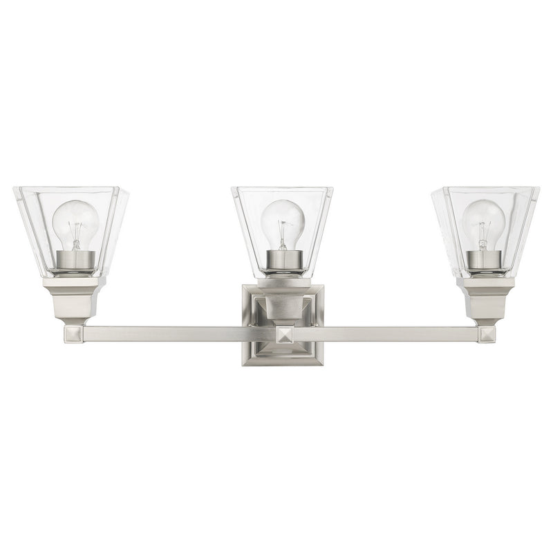 Livex Lighting 17173-91 Three Light Vanity, Brushed Nickel