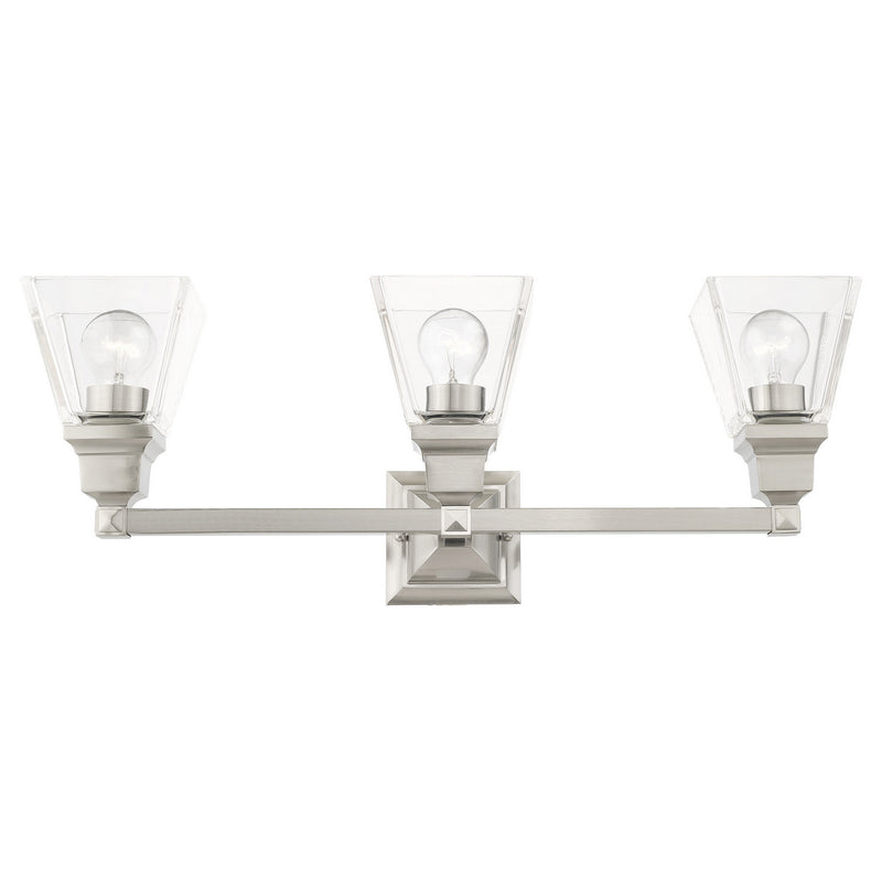 Livex Lighting 17173-91 Three Light Vanity, Brushed Nickel