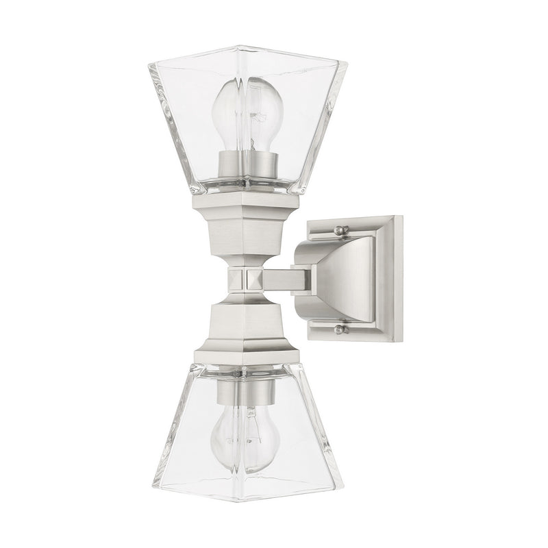 Livex Lighting 17178-91 Two Light Wall Sconce, Brushed Nickel