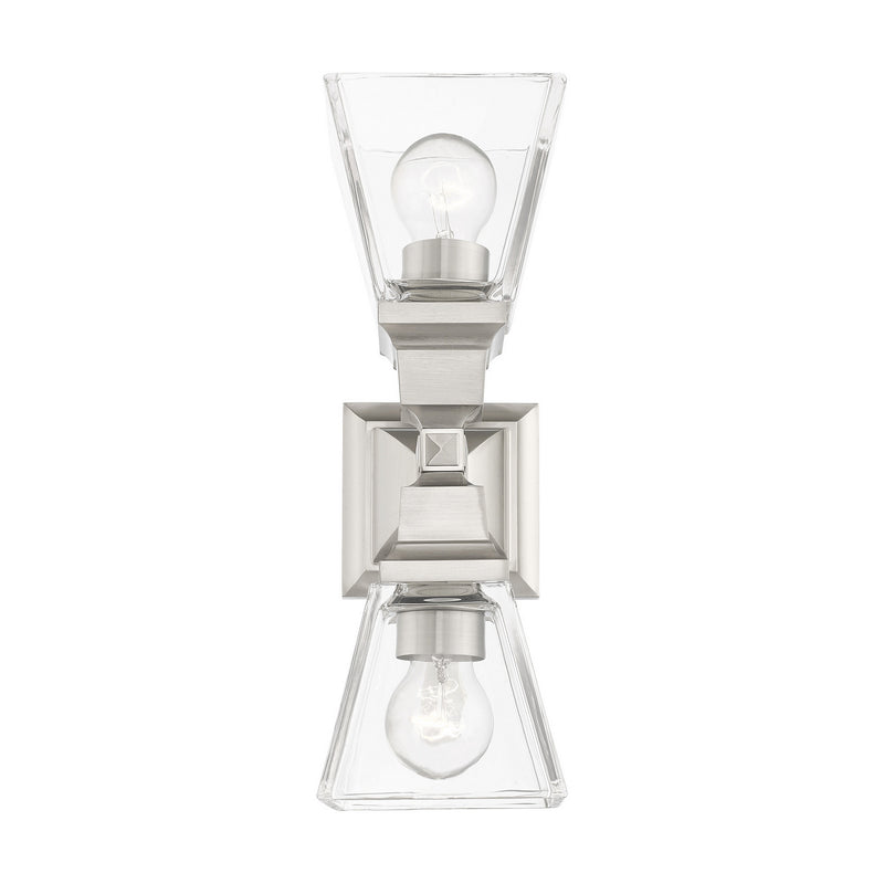 Livex Lighting 17178-91 Two Light Wall Sconce, Brushed Nickel