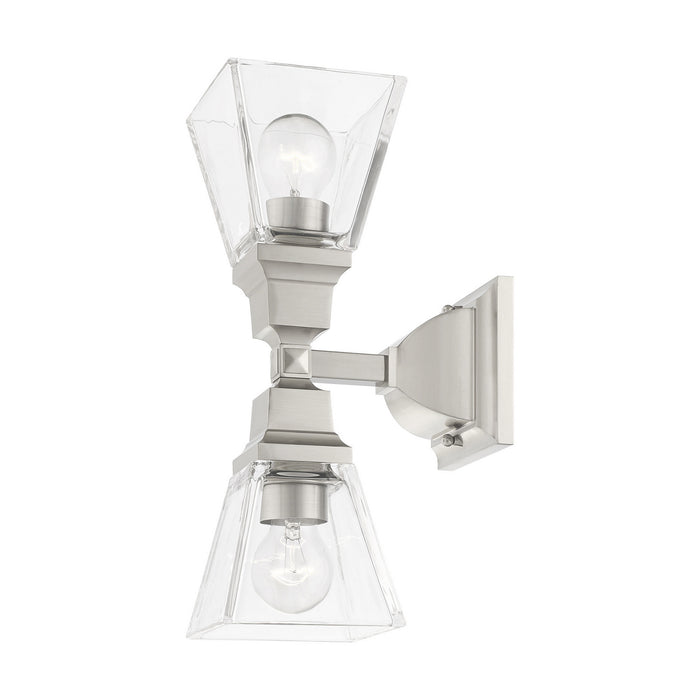 Livex Lighting 17178-91 Two Light Wall Sconce, Brushed Nickel