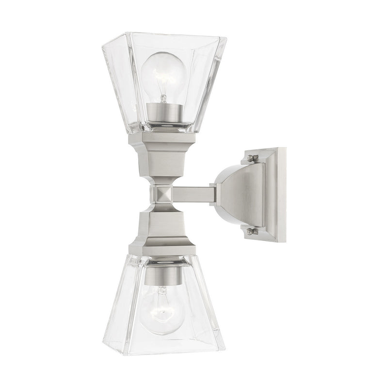 Livex Lighting 17178-91 Two Light Wall Sconce, Brushed Nickel