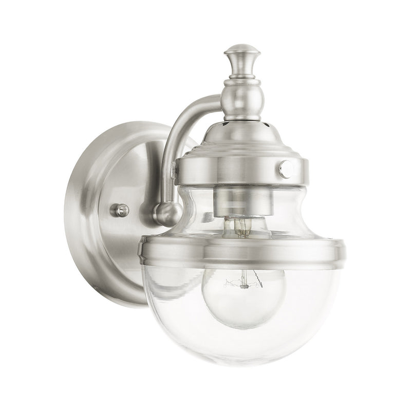 Livex Lighting 17411-91 One Light Vanity, Brushed Nickel