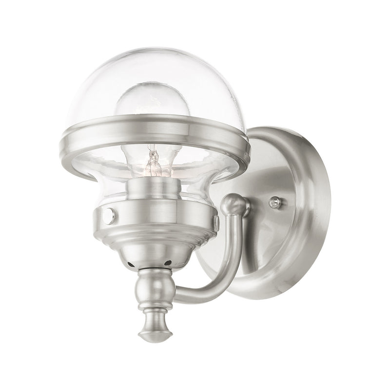 Livex Lighting 17411-91 One Light Vanity, Brushed Nickel