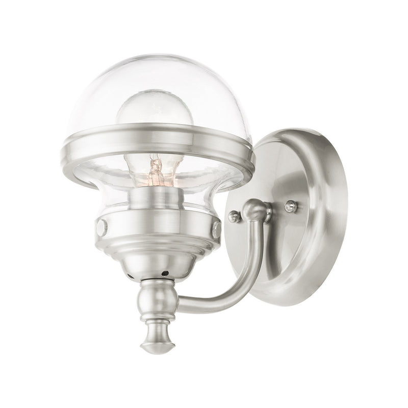 Livex Lighting 17411-91 One Light Vanity, Brushed Nickel