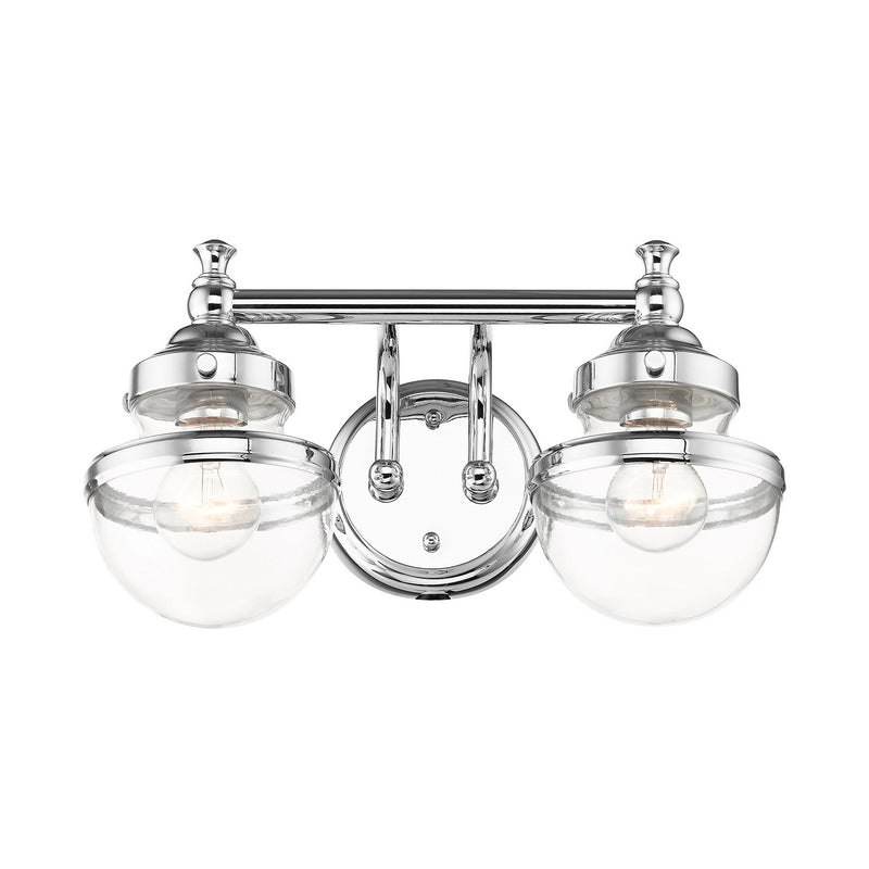 Livex Lighting 17412-05 Two Light Vanity, Polished Chrome