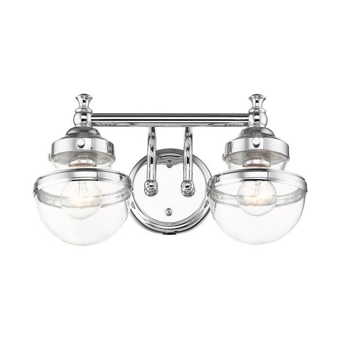 Livex Lighting 17412-05 Two Light Vanity, Polished Chrome