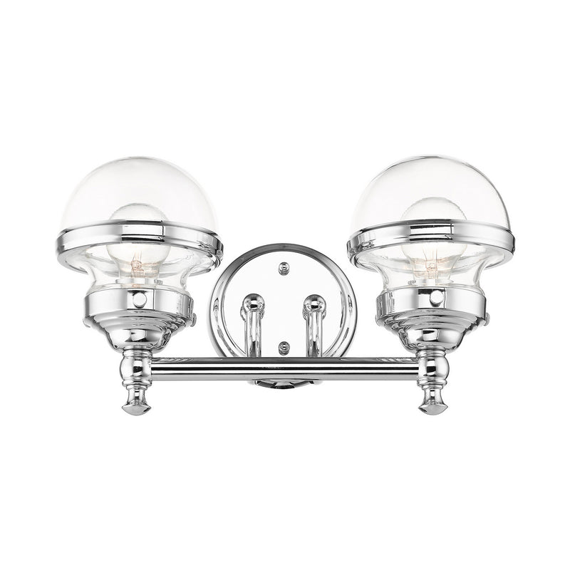 Livex Lighting 17412-05 Two Light Vanity, Polished Chrome
