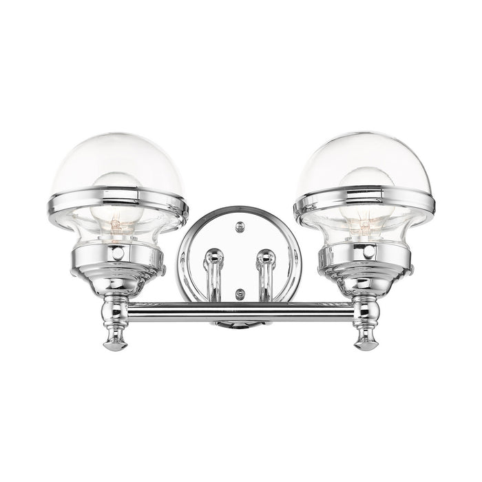 Livex Lighting 17412-05 Two Light Vanity, Polished Chrome