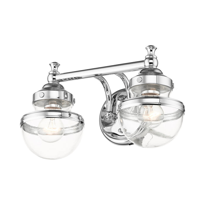 Livex Lighting 17412-05 Two Light Vanity, Polished Chrome