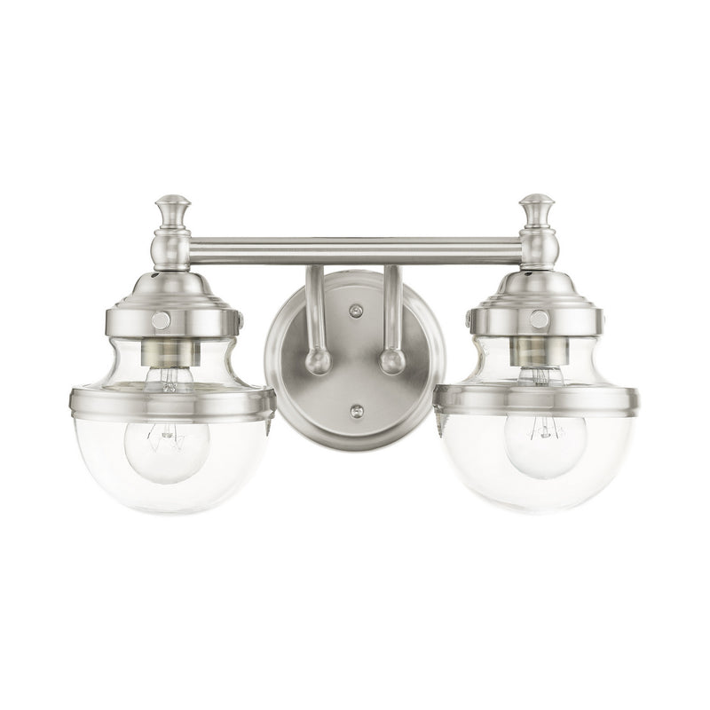 Livex Lighting 17412-91 Two Light Vanity, Brushed Nickel