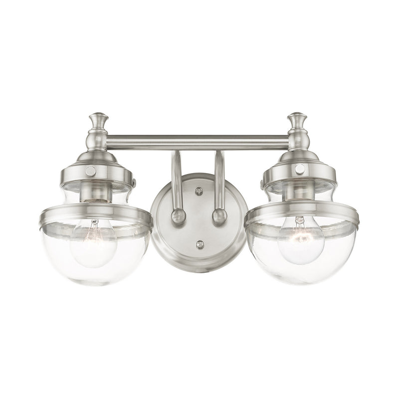 Livex Lighting 17412-91 Two Light Vanity, Brushed Nickel