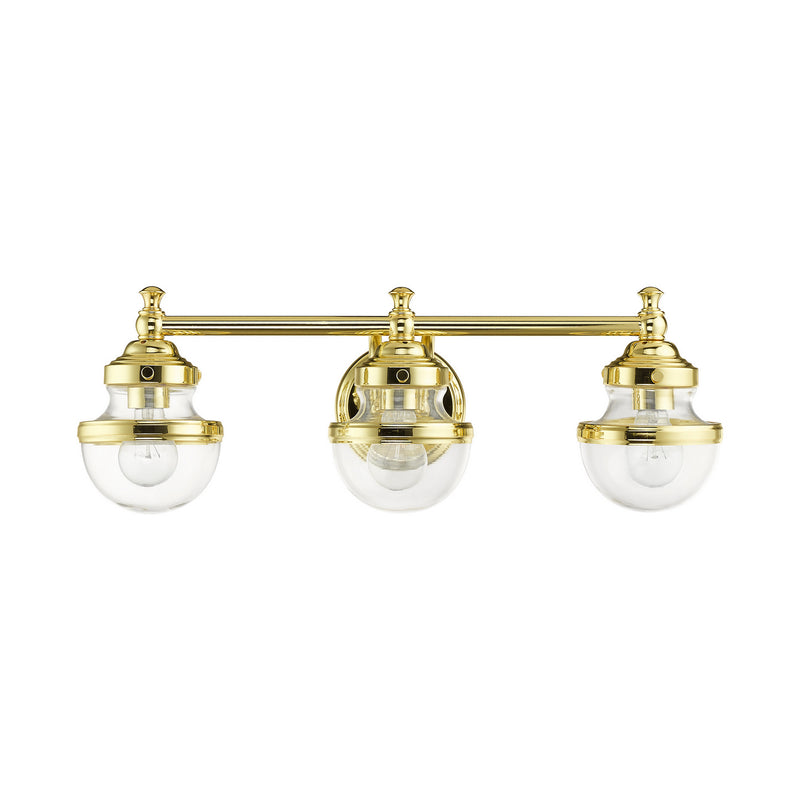 Livex Lighting 17413-02 Three Light Vanity, Polished Brass