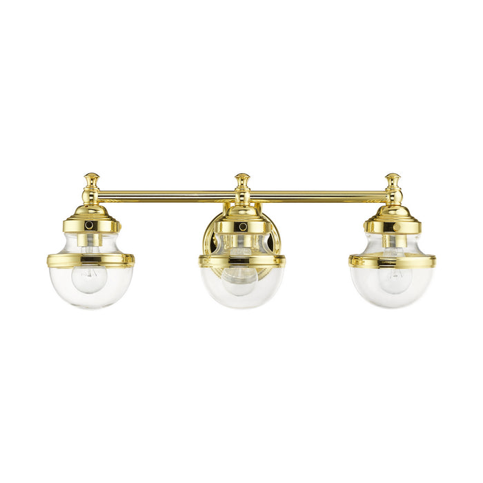 Livex Lighting 17413-02 Three Light Vanity, Polished Brass