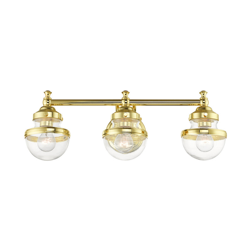 Livex Lighting 17413-02 Three Light Vanity, Polished Brass