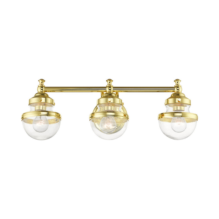 Livex Lighting 17413-02 Three Light Vanity, Polished Brass