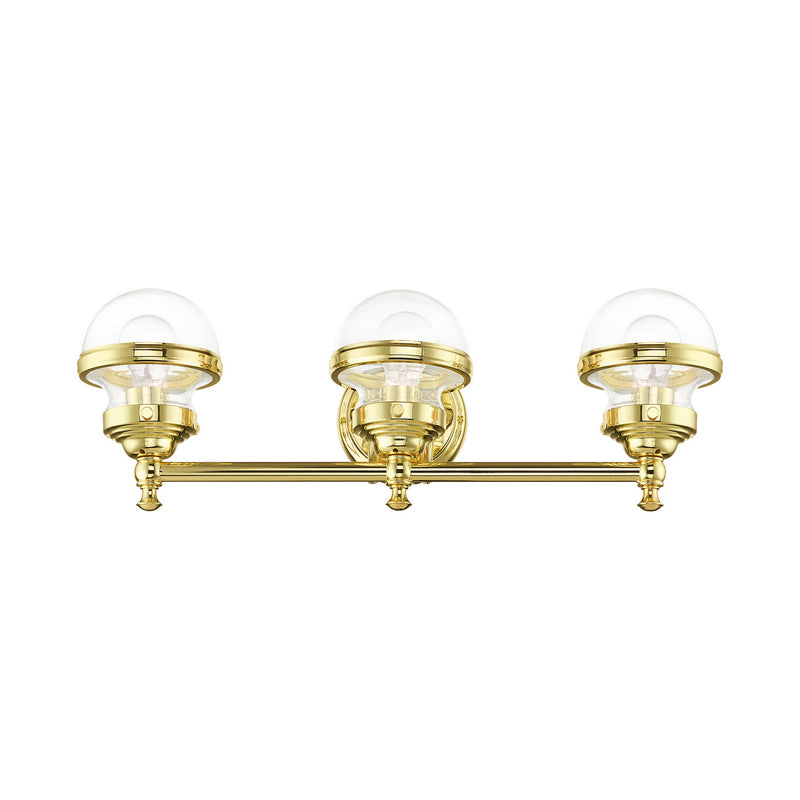 Livex Lighting 17413-02 Three Light Vanity, Polished Brass
