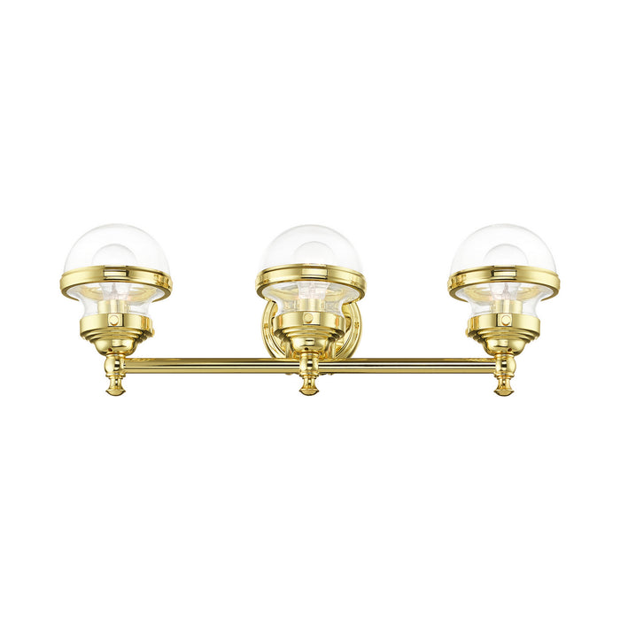 Livex Lighting 17413-02 Three Light Vanity, Polished Brass