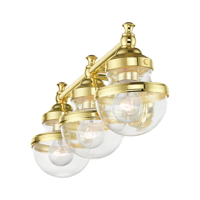 Livex Lighting 17413-02 Three Light Vanity, Polished Brass