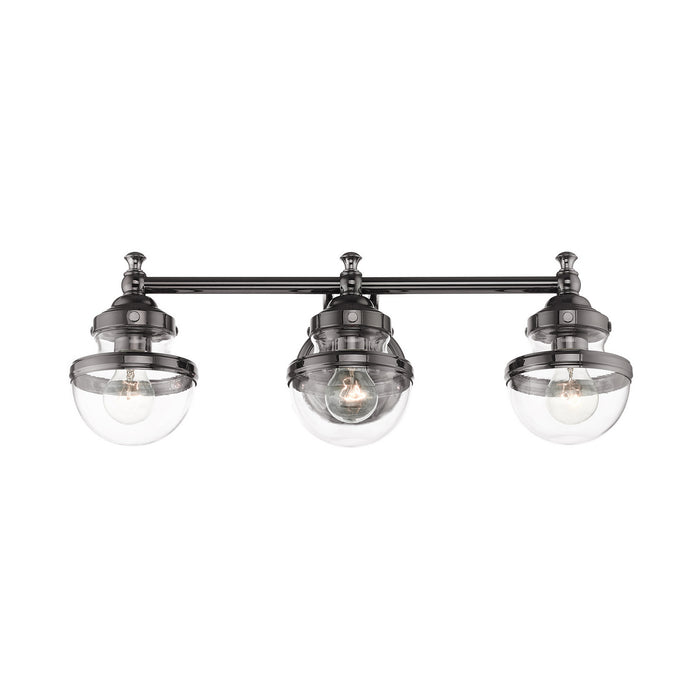 Livex Lighting 17413-46 Three Light Vanity, Polished Black Chrome