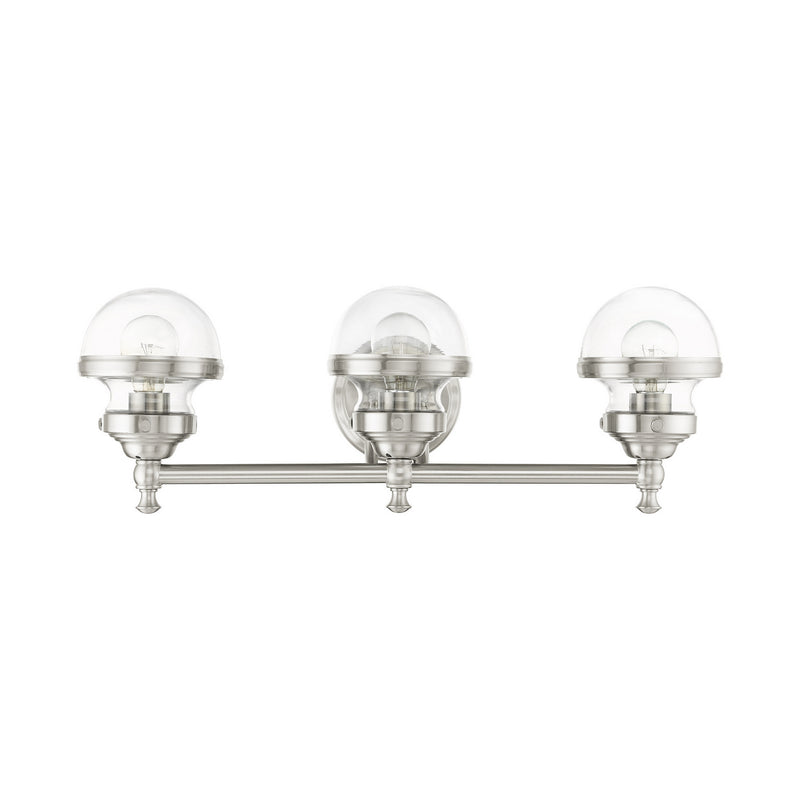 Livex Lighting 17413-91 Three Light Vanity, Brushed Nickel