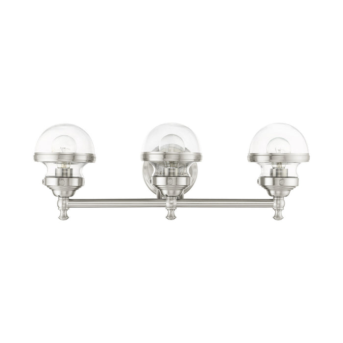 Livex Lighting 17413-91 Three Light Vanity, Brushed Nickel